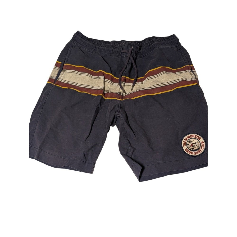 The Hundreds Sand Surf Club‎ Shorts Mens Medium Navy Blue Striped Canvas Skate